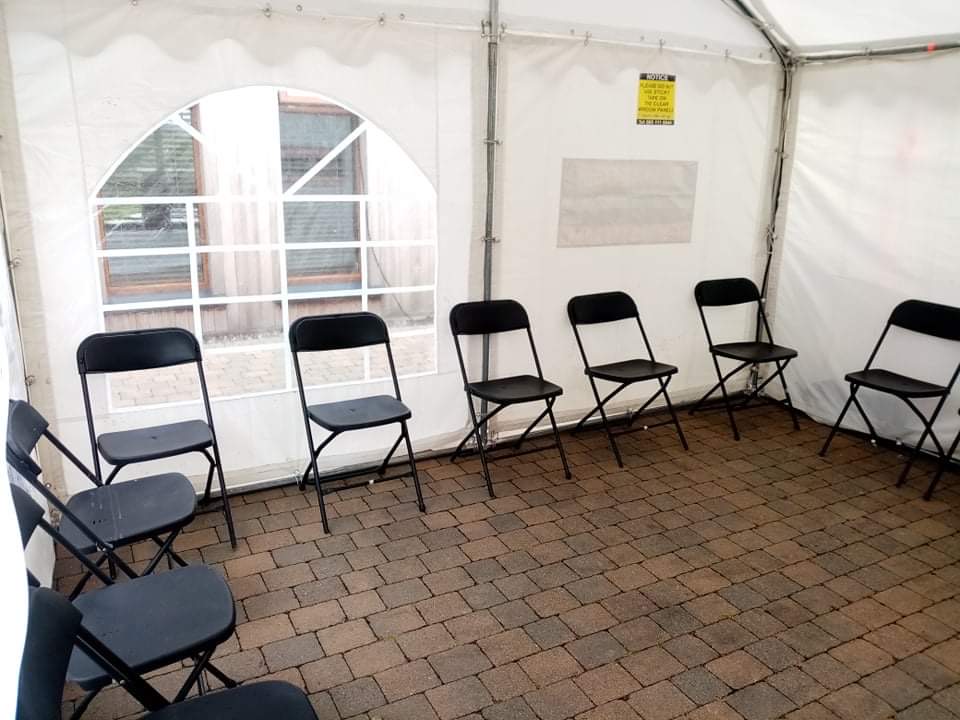Image of marquee for hire with chairs