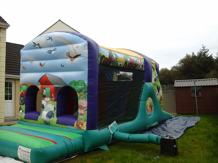 Farmyard Themed Inflatable Obstacle Course for Hire
