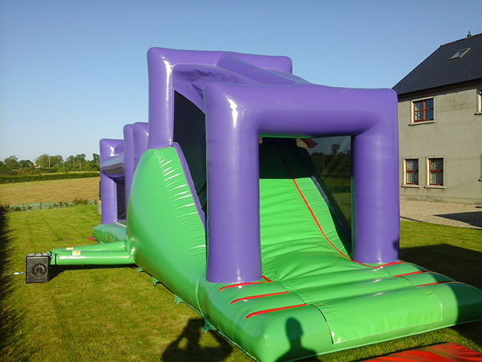 Party Time Inflatable Obstacle Course for Hire - Rear Slide